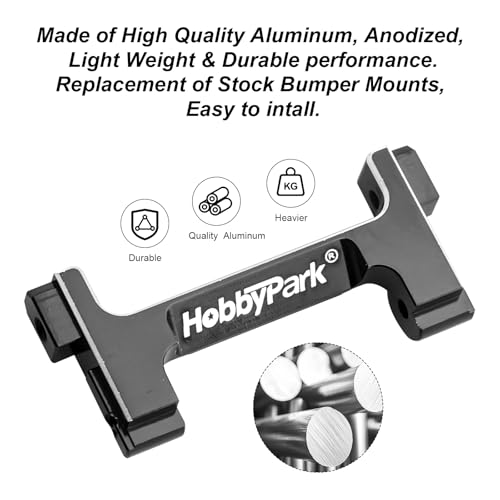 HobbyPark Aluminum Metal Rear Bumper Mounts for Traxxas TRX4M 1/18 RC Crawler - style: Rear