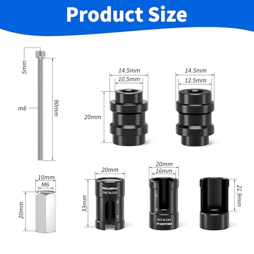 Bushing Removal Tool for Mountain Bikes - Compatible with Rockshox Fox, Suspension Shock Tool for Bushing Installation & Removal