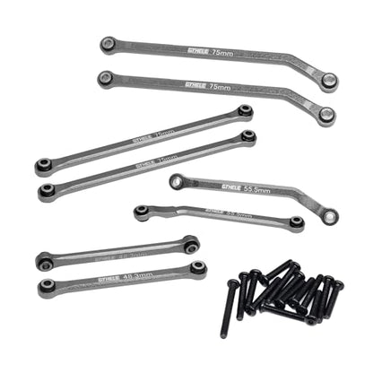 High Clearance 4 Links Set Aluminum Linkage for Traxxas 1/18 TRX4M K10 F-150 Upgrade Parts RC Crawler Car (Titanium) - color: Titanium