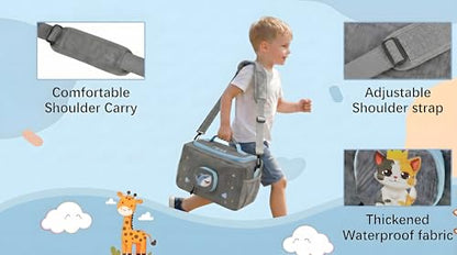 Tonie Carrying Case for Toniebox 1 2, Tonies Figures Storage, Polyester Multifunction Bag, Holds 30-40 Character Figurines & Accessories, 3 Design Patterns (blue) - color: blue