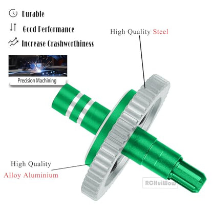 0.8 Mod 58T Slipper Clutch Upgrades Part for 1/10 Big Rock/Granite/Senton/Vorteks 3S BLX,Kraton/Outcast 4S BLX,1/8 Typhon 3S BLX,Metal RC 0.8 Mod 58T Spur Gear w/Slipper Shaft,Green