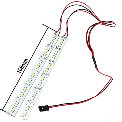 24 LEDs Chassis Light Aluminum RC LED Strip 6V & 7.87" JR Plug Y Splitter Wire,JR Male to JST Female Y Harness Wire Adapter JR Servo Y Parallel Extension Cable Lead