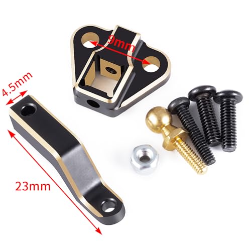 1/18 TRX4M RC Brass Tow Trailer Hitch Receiver Kit 9g / Set | RC Trailer Hitch Receiver Kit Compatible with TRX4M TRX4-M Defender 1/18 RC Crawler Car Upgrades Parts