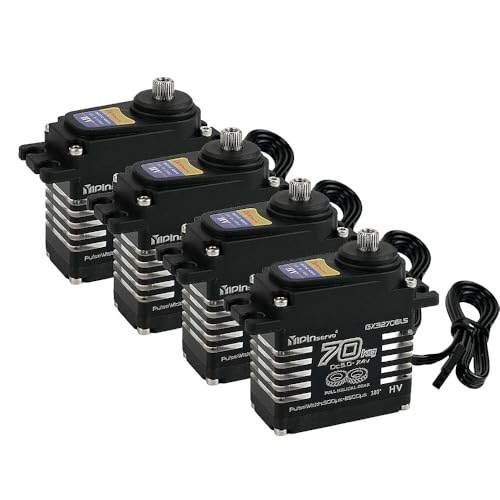 70KG High Torque,GX3270BLS Digital RC Servo, 180/270/360 Degree Metal Gear, IP68 Brushless Motor, Black (4PCS 180 Degree) - style: 4PCS 180 Degree