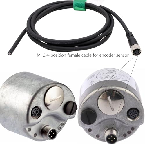 M12 A-Coded 4-pin Female Power Supply Cable to Open for Absolute Encoder Multiturn Industrial Automation DeviceNet CANopen IO Module Fieldbus 100m - color: 4 pin female to open, size: 100m