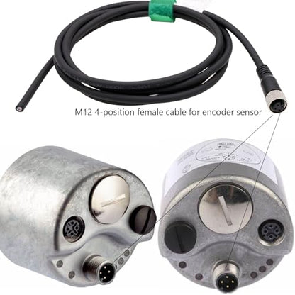 M12 A-Coded 4-pin Female Power Supply Cable to Open for Absolute Encoder Multiturn Industrial Automation DeviceNet CANopen IO Module Fieldbus 100m - color: 4 pin female to open, size: 100m