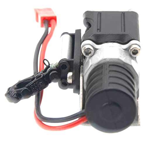 RC Crawler Winch w/Steel Wire Compatible with Traxxas TRX4 Axial SCX10 90046 RC4WD D90 Redcat Gen8 1/10 RC Crawler Car Option Part (Silver) - color: Silver