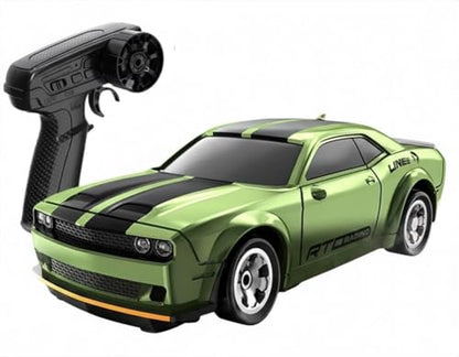 Mini RC Drift Car 1:64 Scale, Remote Control Car with LED Lights & 2-Speed Modes, Upgraded 2.4G Wireless Radio Remote Control for Multi-Users Challenge (Dark Green) - color: Dark Green
