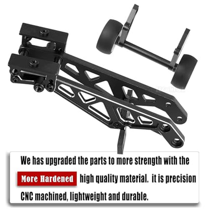 Aluminum Wing Mount & Wheelie Bar Set Upgrades Part for 1/8 Kraton 6S BLX(EXB),1/8 Notorious 6S BLX V6 Brushless RC Monster Trucks,RC Wheelie Bar Wing Mount Set,Replace ARA320758,Black - color: Black - (Aluminum Upgrades Part)