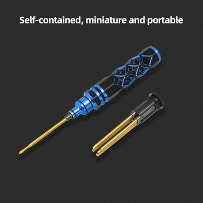 5-in-1 RC Tool Kit, Hex Allen Screwdriver Kit, RC Screwdriver Set 1.5mm 2.0mm 2.5mm 3.0mm RC Car Repair Tool Kit for RC Model Car Boat Helicopter (Blue) - color: Blue