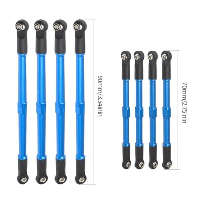RC Crawlers Components for Traxxas for E-Revo E for Revo 2.0 D251 1/10 Metal Push Rod Toe Links Turnbuckle 5319X 5338R RC Car Upgrade Parts(Blue) - color: Blue