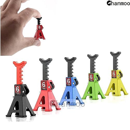 1/24 RC Toy Jack Stands 1/18 Simulation 6 Ton Metal Adjustable Mini Jacks Stand for 1:18 1:24 Scale Crawler Car Axial SCX24 Kyosho Tamiya HSP FCX24 TRX4M SCX24 AX24 Ford Bronco (Red, 2 PCS) - color: Red