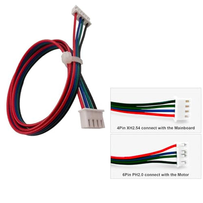 4pcs 500mm Nema 17 Stepper Motor Cables XH2.54 4pin to 6pin, 3D Printer Stepper Motor Wire Use for Nema 17 Stepper Motor, - style: 4Pcs Stepper Motor Cable 500mm