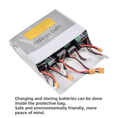 Fireproof Explosionproof Battery Storage Guard Pouch for Lipo Charge and Storage (9.06 * 11.81in) - size: 9.06 * 11.81in