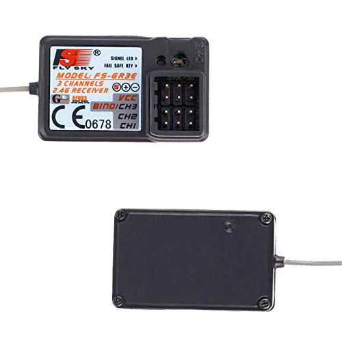 Flysky 2PCS FS-GR3E Receiver, Waterproof 3 Channel 2.4G Frequency DC 5V Receiver for FS-GT2 FS-GT2B FS-GT3B FS-GT3C FZ-IT4S RC Car Boat Transmitter Geekstory