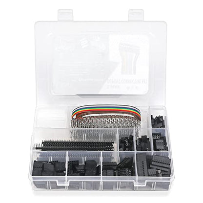 1550PCS 2.54mm Pitch Wire-to-Wire Connector Kit, Includes Pin Headers, Jumper Wire, Crimp Pins for RC Servo, Arduino, SMT, SATA, EPS, PCIE, Battery Balancer - size: XH2.54 1550PCS