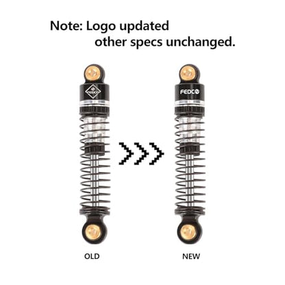 SCX24 Shocks 47MM Oil-Filled Damper For Axial SCX24 Upgrades | Long Travel Threaded Oil Shocks Absorber for 1/24 RC Crawler - color: silver