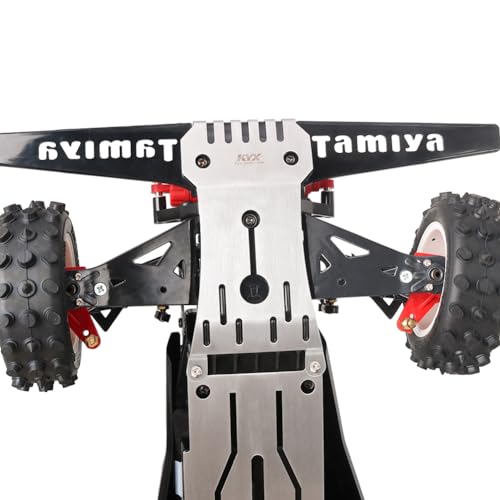 KYX Racing Stainless Steel Skid Plate Guard Chassis Guard for 1/10 Rc Crawler Tamiya Hotshot II