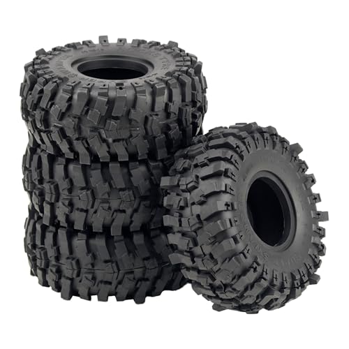 4PCS RC 1.9 inch Crawler Tires Super Soft Sticky Rubber Tires with Foam Instert 120mm/4.72inch Tall Suitable for 1/10 Axial SCX10 I II III TRX4 Redcat Etc RC Crawler Car Upgrades