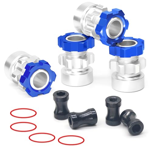 OGRC 12mm to 17mm Wheel Hex Adapter, Hex Extension for Slash Losi RC Car | Aluminum Hub, 10mm Extension, 17mm Wheel Conversion, for Traxxas Losi HPI 1/10 RC Truck Buggy, Blue - color: Blue