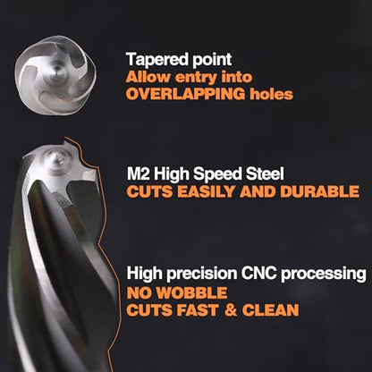 7/8" M2 Chucking Reamer Drill Bit to Enlarge/Align Holes - size: M2 7/8"