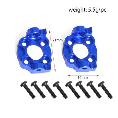 Aluminum Alloy Front C-Shaped Seat RC Upgraded Parts for LOSI 1/18 Mini LMT 4X4 Brushed Monster Truck RTR-LOS01026 RC Car (Blue) - color: Blue