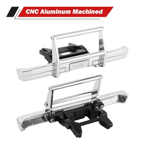 INJORA Front and Rear CNC Aluminum Bumper for 1/18 TRX4M High Trail K10 - size: Front&Rear