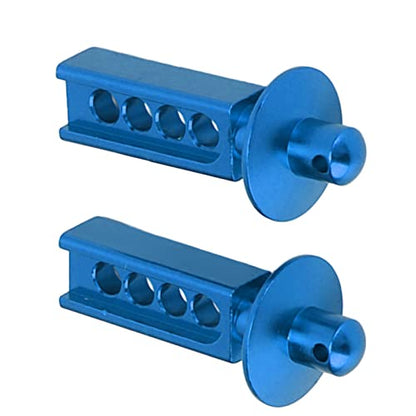 plplaaoo Aluminum RC Car Body Post 2Pcs Shell Holder Mounts for Mini E Revo Slash 1:16 Scale RC Upgrade Parts Accessories Blue (Blue) - color: Blue