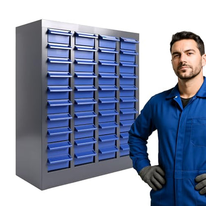Metal 40-Drawer Parts Organizer, Garage Storage Cabinet with ABS Drawers, Heavy-Duty Alloy Steel Frame for Nuts, Bolts & Small Tools, Workshop & Home (40 Drawers) - size: 40 Drawers