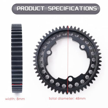 54T Spur Gear 1 Mod and 18T Pinion Gear Fit for Traxxas X Maxx | Hardened Steel Construction,Replace 6449,Compatible with XO 1,Maxx and E Revo 2.0,CNC Precision Machining - size: 54T+18T