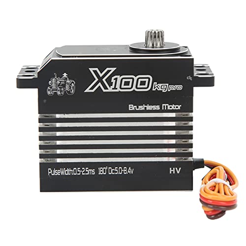 Kadimendium RC Servo for 1/5 RC Model, Aluminum Alloy RC Servo 100KG for 1/5 RC Boat