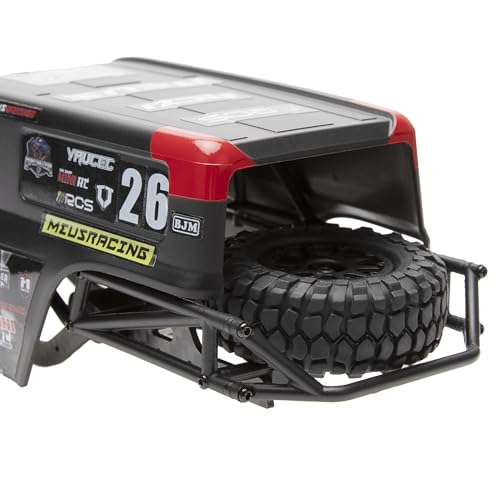 MEUS RACING MB24 SCX24 Body 5.2in 132MM Body Shell ABS+Nylon Carbon Fiber Chassis for 1/24 Axial SCX24 Bronco JLU B-17 C10 Toy Vehicles and Accessories (Red) - color: Red