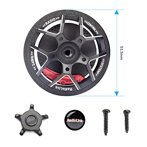 DUMBORC X4 2.4GHz 4-Channel RC Radio Transmitter and X6F Receiver&Alloy Steering Wheel with Fail-Safe & Low Voltage Alarm Function Mixed Mode for Rc Vehicle Car Boat Tank Model Parts Remote Controller