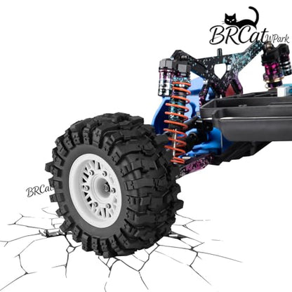 12/14/17mm Hex Hubs RC Truck Tires and Wheels for Slash 2WD 4X4,Arrm a Senton,Axia1,Rc 4wd,Red cat RC Truck,BRCatWPark RC Short Course Truck Wheels and Tires w/Sponge,(4Pcs) White - color: White - (12/14/17mm Hex)