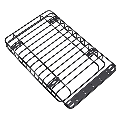 ShareGoo RC 1/10 Metal Roof Rack Luggage with 40Led Roof Light Bar Compatible with Traxxas TRX4 Axial SCX10 90046 Tamiya CC01 D90 Wrangler 1/10 RC Crawler Car