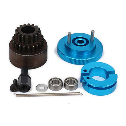 16T-21T Two Speed Clutch Set Bell Shoes Springs Flywheel Bearing for 1/10 RC Car (Blue) - color: Blue