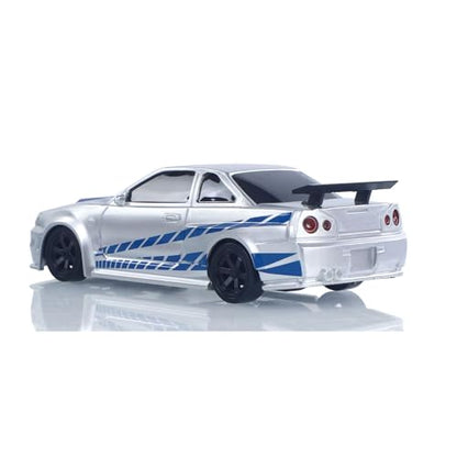 1:43 RC Drift Car 4WD High Speed Racing Vehicles 4304A 2.4GHz RTR Mini Car Model Radio Battery Lights Gyroscope Hobby Grade Model Birthday for Ages 14+ - color: Silver and Blue
