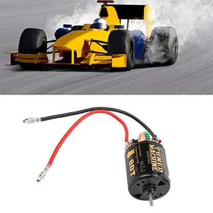 RC Brushed Motor,High Power Two Way Bearing 540 Motor,80T for 1/10 Scale RC Crawlers Rock Crawling Off Road Racing hobbyists