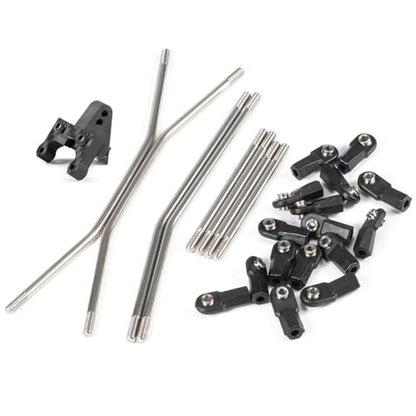 T3V1 Carbon Fiber LCG Chassis Kit RC Performance Carbon LCG Chassis Kit and Link Kit Capra Portal Axle ESC Battery Servo Plate (Links and Rear Riser) - color: Links and Rear Riser