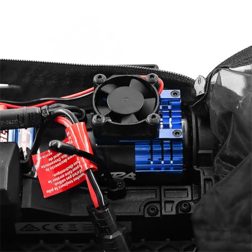 Aluminum Heatsink Plastic RC Motor ESC Cooling Fan Set 6-8.4V High RPM for TRAXXAS VXL-3S Slash/Rally/Bandit/Stampede 2WD 4WD RC Car (Blue) - color: Blue