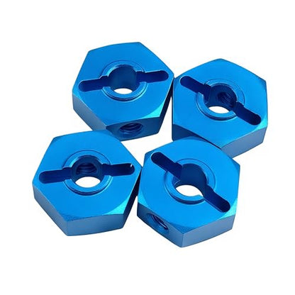 12mm Wheel Hex Set for Losi 1/18 Mini LMT 4X4 Brushed Monster Truck (Blue) | Aluminum,Front,Rear,Wheel Hexes,Pins,RC Car,Upgrade Parts,LOS01026,LOS212050,CNC Machined,High Strength - color: Blue