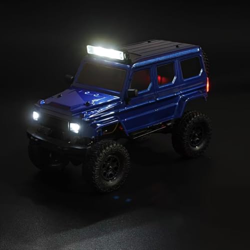 SCX24 Body Magnetic Stand with Lights for SCX24 Upgrades | PC Front and Rear Body for SCX24 Bronco JLU C10 Basecamp 1/24 RC Crawler - style: Blue