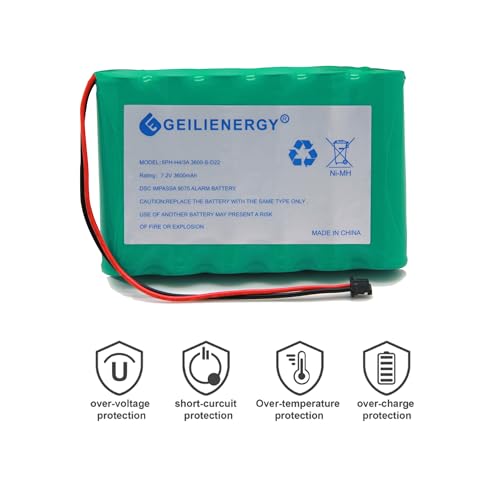 6PH-H-4/3A3600-S-D22 7.2v 3600mAh Ni-MH Battery Compatible with DSC IMPASSA 9057 Battery Wireless Security System