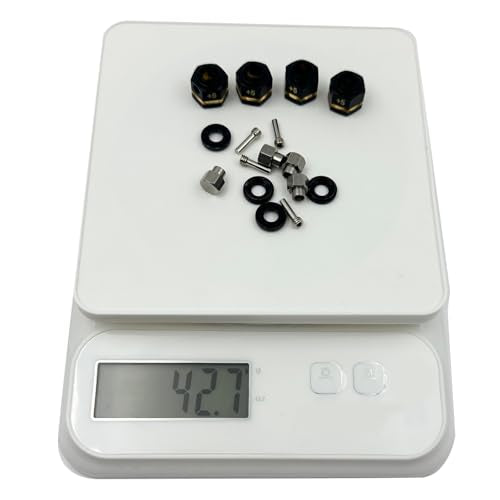12mm Wheel Hex Hub Extension Adapters for TRX4 TRX6 RC Crawlers, CNC Machined Brass Wheel Spacers (10mm) - style: 10mm