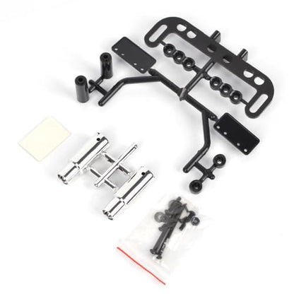 1/10 Flat Run Drift Dual Exhaust Pipe License Plate Frame Kit for 1/10 RC Drift Touring Car Traxxas Tamiya MST Body Accessories