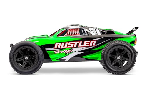 Traxxas Rustler 2WD XL-5 Stadium Truck with Battery and Charger (Green) - color: Green