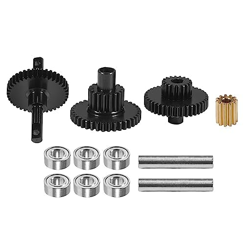 Aliuminum Alloy TRX4M Upgrades Transmission Gearbox Skid Plate with 11T Pinion Gear Box Housing for 1/18 RC Crawler 97054-1 Defend 97074-1 Bronc (Gear Set) - color: Gear Set