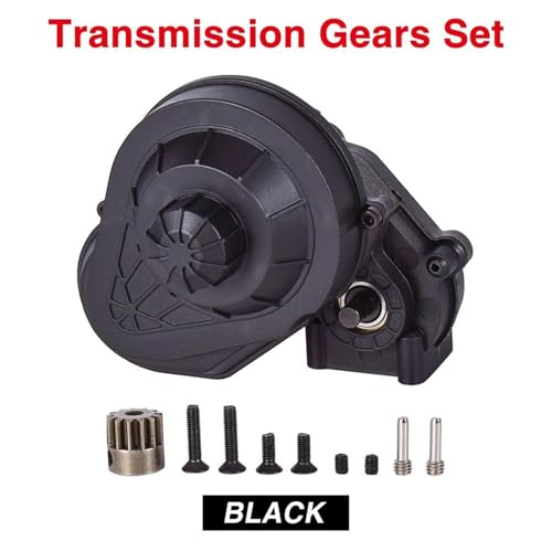 Rc Replacement Parts for Axial for SCX10 SCX10 II 90046 Complete Gearbox Transmission Gears Set 1/10 RC Crawler Car Upgrades Part 3.17mm Motor Shaft Replacement(Black) - color: Black