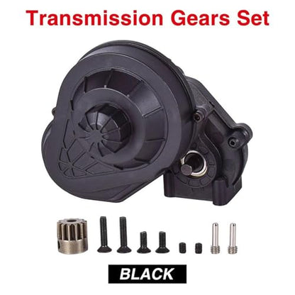 Rc Replacement Parts for Axial for SCX10 SCX10 II 90046 Complete Gearbox Transmission Gears Set 1/10 RC Crawler Car Upgrades Part 3.17mm Motor Shaft Replacement(Black) - color: Black