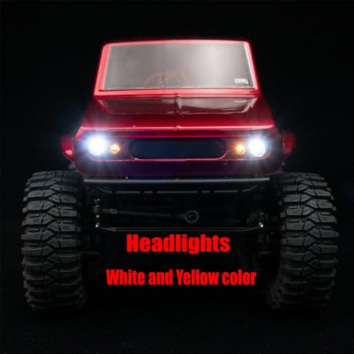 LED Headlights Taillight Front&Rear Lamp Light Kit for 1/18 Redcat Ascent RC Crawler Car Upgrades Parts